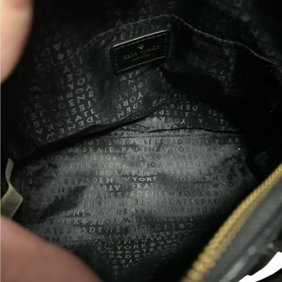 Kate Spade Black Glitter Domed Satchel EUC - Picture 4 of 5